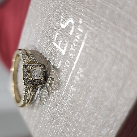 ✔️Zales jeweler 1/2 Princess-Cut Diamond Vintage-Style